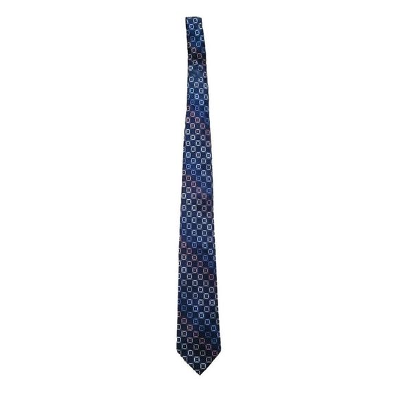 👔 Joseph Abboud Men’s Formal Tie | 100% Silk | Blue, Navy, Salmon, and Gray - Picture 1 of 5
